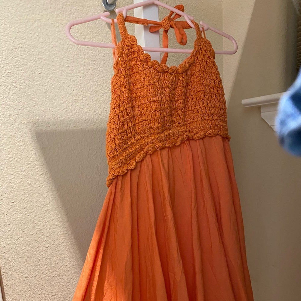 Tangerine Roxy halter dress kids m